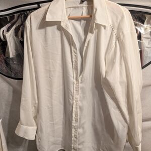 Banana Republic Cream Casual Button Down Shirt